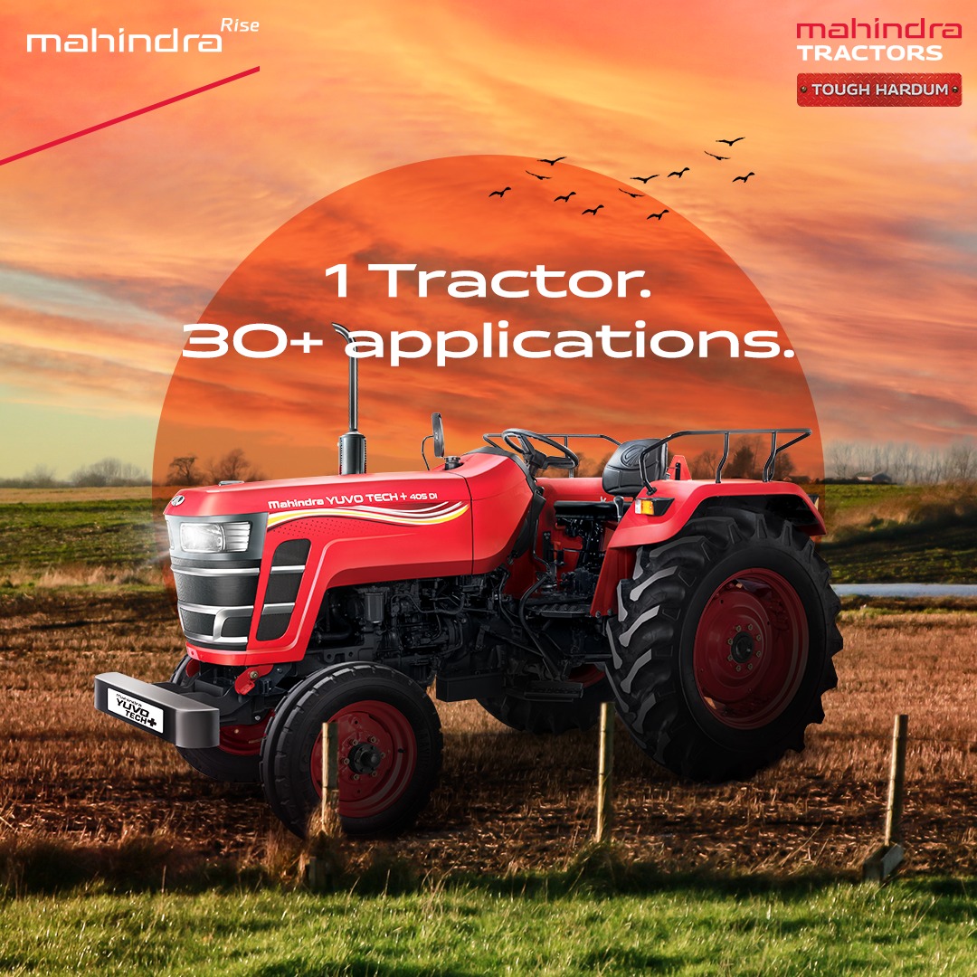 Mahindra YUVO tractor on display